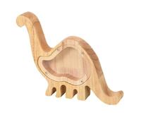 Tirelire en bois pour enfants en forme d'animal mignon pour encourager les économies et servir de pièce décorative (dragon à long cou)