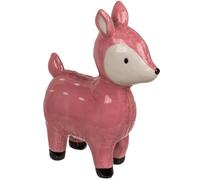 Tirelire en céramique Bambi originale avec couvercle.