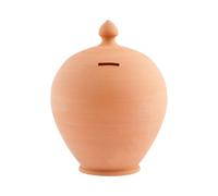 Tirelire En Céramique De Forme Ronde Brute De 30 Cm En Terre Cuite