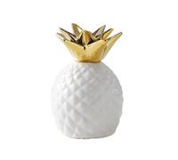 Tirelire en céramique en Forme d'ananas, boîte d'épargne, décoration créative en Forme d'ananas doré, Ornement Artisanal for la Maison et Le Bureau(White)