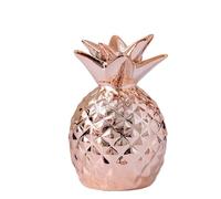 Tirelire en céramique en Forme d'ananas, boîte d'épargne, décoration créative en Forme d'ananas doré, Ornement Artisanal for la Maison et Le Bureau(Rose Gold)