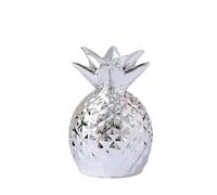 Tirelire en céramique en Forme d'ananas, boîte d'épargne, décoration créative en Forme d'ananas doré, Ornement Artisanal for la Maison et Le Bureau(Silver)