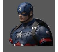 Tirelire en figurine buste Semic Marvel Avengers Endgame Captain America Bleu 20 cm