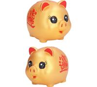 Tirelire en forme de cochon anti-chute pour enfants Cadeau Décoration de la maison Stockage de pièces Taille moyenne (700 pièces)