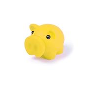 Tirelire en forme de cochon avec corps doux et finition caoutchouc aux couleurs vives pour enfants avec bouchon. Tirelire de voyage légère et résistante (jaune)