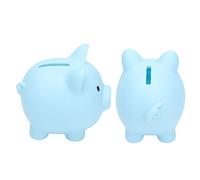 Tirelire en forme de cochon en forme d'animal de dessin animé, idéale pour les pièces de monnaie et les économies d'argent, parfaite pour garçons et filles (bleu)