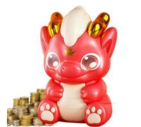 Tirelire en forme de dragon - Dragon du Nouvel An chinois 2025, figurine | Statue du dragon Feng Shui pour l'année du dragon, pot à pièces incassable, parfait pour les et les collectionneurs