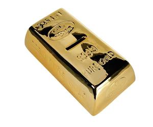 Tirelire en Forme de Lingot d'or - Cagnotte avec Serrure et adeau Insolite
