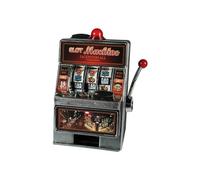 Tirelire en Forme de Machine à sous avec Musique et lumières - Tirelire avec Design de Machine à sous fonctionnant sur Piles, en Plastique, 33x29,5x42 cm, Noir, Rouge et Argent