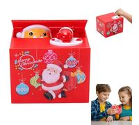 Tirelire en forme de Père Noël 2026 - Tirelire amusante avec musique électronique - Cadeau idéal pour garçons et filles