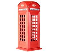 Tirelire en forme de téléphone rouge Londres - Tirelire en métal - Décoration d'intérieur - Souvenir - Kiosque (L)