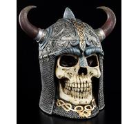 Tirelire en forme de tête de mort-skull "- statue figurine viking