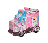 Tirelire en métal en forme de camion avec cadenas, tirelire amusante grande taille pour garçons et filles (rose)