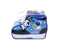 Tirelire en métal en forme de chaussure avec cadenas, tirelire amusante grande taille pour garçons et filles (Space)