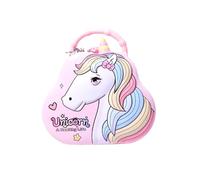 Tirelire en métal en forme de licorne avec cadenas, design amusant, grande taille pour garçons et filles (rose)