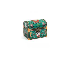 Tirelire en metal forme coffre de pirate