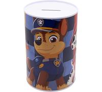 Tirelire en métal Paw Patrol - Tirelire en métal pour enfants avec Chase & Friends - Tirelire amusante pour anniversaire - Taille : 15 cm