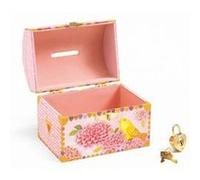 Tirelire en metal theme oiseaux Orange G