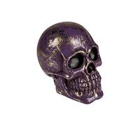 Tirelire en résine Crâne modèle violette et or
