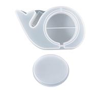 Tirelire en résine pour ranger des pièces de monnaie en silicone avec éléphant, hippopotame, baleine, boîte à bijoux en résine époxy