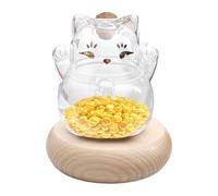 Tirelire en Verre pour Pièces | Mignonne Boîte à Économies,Pot à Monnaie Décoratif Forme de Chat pour Table de Toilette et Bibliothèque, Récipient à Pièces