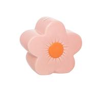 - Tirelire Enfant en Céramique "Fleur" 13cm Rose