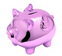 Tirelire Enfant Garçon, Mariage Cochon, Adulte à Casser, Grande XXL, Personnalisée Originale, Anniversaire Billet et Pièce, Cadeau Noël Nouvel (Violet)