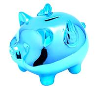 Tirelire Enfant Garçon, Mariage Cochon, Adulte à Casser, Grande XXL, Personnalisée Originale, Anniversaire Billet et Pièce, Cadeau Noël Nouvel (Bleu)