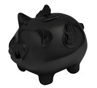 Tirelire Enfant Garcon, MariageTirelire Cochon, Adulte Tirelire a Casser, Grande Tirelire XXL, Personnalisée Tirelire Originale, Anniversaire Tirelire Billet et Piece, Cadeau Noël Nouvel (Noir)