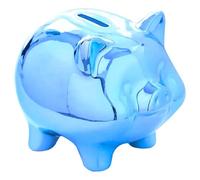 Tirelire Enfant Garcon, MariageTirelire Cochon, Adulte Tirelire a Casser, Grande Tirelire XXL, Personnalisée Tirelire Originale, Anniversaire Tirelire Billet et Piece, Cadeau Noël Nouvel (Bleu)