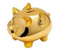 Tirelire Enfant Garcon, MariageTirelire Cochon, Adulte Tirelire a Casser, Grande Tirelire XXL, Personnalisée Tirelire Originale, Anniversaire Tirelire Billet et Piece, Cadeau Noël Nouvel (doré)