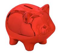 Tirelire Enfant Garcon, MariageTirelire Cochon, Adulte Tirelire a Casser, Grande Tirelire XXL, Personnalisée Tirelire Originale, Anniversaire Tirelire Billet et Piece, Cadeau Noël Nouvel (Rouge)