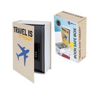 Tirelire - Fisura - Coffre-fort livre 'secret diary' - Serrure à combinaison - 11,5 x 5 x 18 cm - Beige