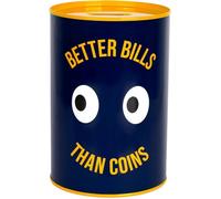 Tirelire - Fisura - Tirelire originale “Better bills than coins”. Tirelire grande pour cadeau. Tirelire sans ouverture. 13 x 20