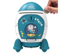 Tirelire Fusée - Boîte d'économie d'argent à Lapin | Ornements Mignons Cabine Grancapacité Bandessinée pour la Fille avec Le modèle d'astronaute Lapin Shangjia