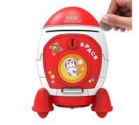 Tirelire Fusée - Tirelire Spatiale avec Grand Espace | Ornements Cabine Grancapacité Bandessinée pour la Fille avec Le modèle d'astronaute Lapin commutateur Shangjia