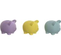 Tirelire Home ESPRIT Dolomite cochon 13,5 x 11 x 11,5 cm (3 pièces)