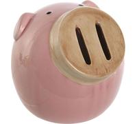Tirelire Home ESPRIT Dolomite cochon 13 x 12 x 12 cm
