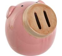 Tirelire Home ESPRIT Dolomite cochon 13 x 12 x 12 cm