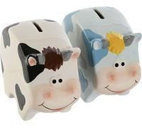 Tirelire Home ESPRIT Dolomite Vache 16 X 7,5 X 12,5 cm (2 pièces)