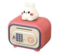 Tirelire interactive pour filles avec reconnaissance d'empreintes digitales et outil d'apprentissage du code numérique pour les finances créatives en forme d'animal - Éducatif avec code numérique