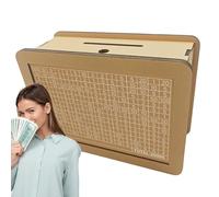 Tirelire Japonaise,Tirelire en Bois avec Marqueur Tirelire 2000 Euro,Caisse Tirelire en Bois,Compteur d'argent Interactif, Boîte De Défi D'épargne Interactive avec Objectif d'argent Et Chiffres