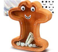 Tirelire Lakpopya en forme de lettre I Bois 20,5 x 4 x 23 cm