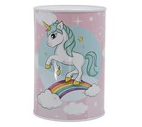 Tirelire Licorne métallique pour Enfants, idéale pour économiser des pièces de Monnaie et de l'argent, Multicore