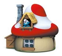 Tirelire Maison champignon des Schtroumpfs Rouge G