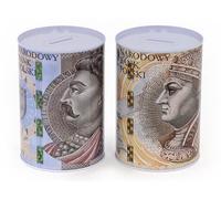 Tirelire Métal Monnaie Pln 500501 Prix Par 1 Pc. Mix