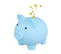 Tirelire Mignonne Tirelire en Plastique Incassable Tirelire Cochon Économiser La Boîte À Monnaie pour Garçons Filles Enfants Cadeaux Amusants pour Le Festival d'anniversaire (Bleu)