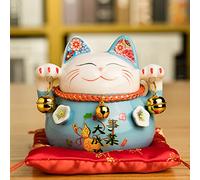 Tirelire Motif Chat Porte,Tirelire Chat Chinois Porte Bonheur,Chanceux De Maneki Neko Feng Shui Chat,Home Office Décoration Cadeau,Feng Shui Chat de Fortune Signification Business is Booming