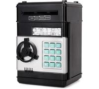 Tirelire numérique - Super - ATM - Noir - 4,9x4,8x7,6 pouces - Pour enfants