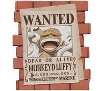 Plastoy Tirelire One Piece Monkey D. Luffy (Affiche Wanted) – PVC – 16 cm